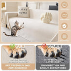 MYSKY HOME White Couch Cover Couch Covers for 3 Cushion Couch Sofa Pet Friendly Sectional Couch Covers L Shape Dog Couch Cover Protector for Sectional Sofa Covers Couch Protector, 71" x 134"