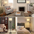Floor Lamp for Living Room, Color Temperature 350° Adjustable Swing Arm Lamp Vintage Standing Lamp Traditional Farmhouse Standing Lamp Tall Lamp for Bedroom Office Home Nursery Study Room Hotel