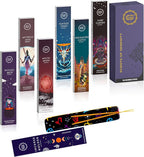 Raajsee Natural Incense Sticks with Inscent Holder, Pack of 6 Organic Insence-Sticks, 120 Incent Sticks, No Black Smoke,Witchy Gifts, Balsam & Cedar, Sandalwood, Apple Oak, Ylang Ylang, Vanilla