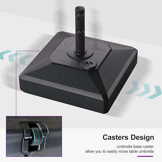 PURPLE LEAF Market Table Umbrella Base PL232ML Patio Outdooor Table Umbrella Base Weighted Square Stand