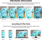 NEWCOSPLAY Super Soft Twin Blanket Turquoise Premium Silky Flannel Fleece Leaves Pattern Lightweight Bed Blanket All Season Use (Turquoise, Twin(60"x80"))
