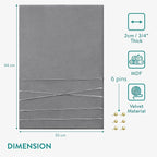 Navaris Fabric Memo Bulletin Board - 12" x 17" Velvet Memory Board for Wall to Display Photo Collages, Pictures, Notes - Includes 6 Push Pins - Gray