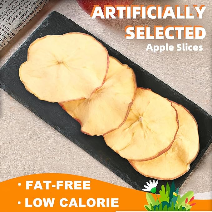 Dried Apple Slices, Apple Slices, Dried Apples, 3.52oz/100g No Added Sugar, No Nothing, Dried Fruit Tea, Clean Snacks, Natural Sweetness & Subtle Tartness, Simmer Pot Mix, Potpourri Bowl Filler, for Home Decor