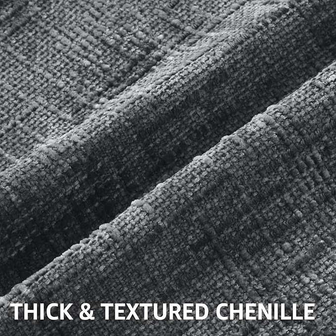 decorUhome Spring Dark Grey Chenille Throw Pillow Covers 20x20 Set of 2 Textured Soft Cozy Slubby Couch Pillow Covers Modern Farmhouse Boho Decorative Pillow Cases for Bed Sofa Living Room