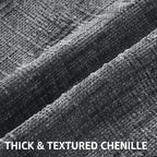 decorUhome Spring Dark Grey Chenille Euro Sham Throw Pillow Covers 22x22 Set of 2 Textured Soft Cozy Slubby Couch Pillow Covers Modern Farmhouse Boho Decorative Pillow Cases for Bed Sofa Living Room