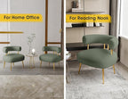 Mid Century Sherpa Boucle Accent Chair, Round Upholstered Barrel Arm Chair for Small Spaces, Fluffy Side Corner Sofa Chair for Living Room, Bedroom, Vanity, Office, Reading Nook(Green)