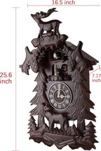 Kendal Vivid Large Deer Handcrafted Wood Cuckoo Clock with 4 Dancers Dancing with Music