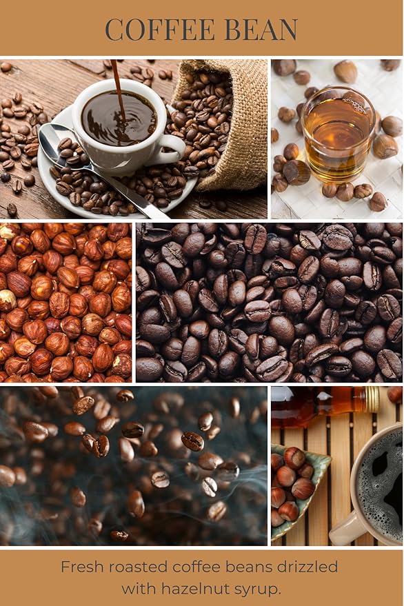ECO CANDLE CO. Room & Linen Spray, Coffee Bean, 8 oz. - Scents Of Coffee Beans & Hazelnut - Recycled Aluminum Bottle, No Propellents, Pump Top, All Natural Ingredients