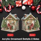 Personalized Hair Salon Christmas Ornament 2025, Custom Name Acrylic Barber Shop Decor, 2D Flat Xmas Tree Ornament, for Hairdresser & Stylist