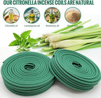 Citronella Incense coils, Made from Natural Plants, Suitable for Outdoor, Living Room, Terrace use (48 coils and Coil Holders)