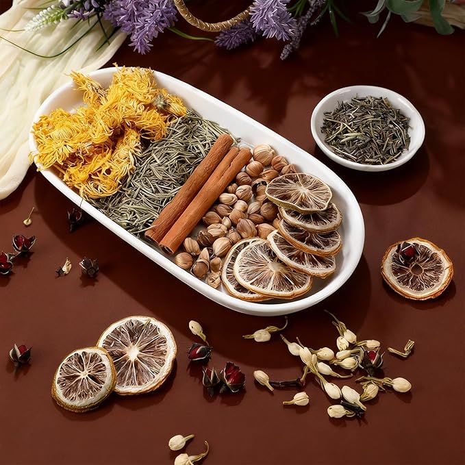4 Set Spring Clean Potpourri Bags Stovetop Simmering Mix Potpourri Instruction and Sticker Floral Fruity Cinnamon Natural Air Freshener Sachet for Party Craft DIY Gift Housewarming Hostess