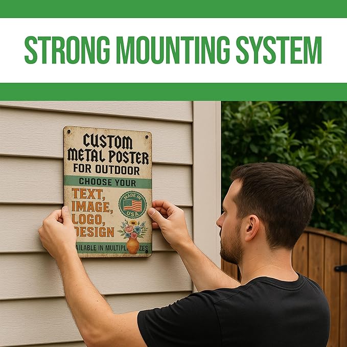 Custom Outdoor Signs by BCB – Heavy-Duty 1mm Thick Personalized Wall Art | Vintage Outdoor Decor for Yard, Street, Garage & Garden | Multiple Sizes | Made in USA