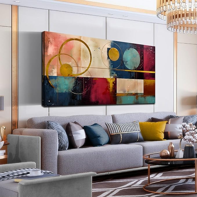 Abstract Canvas Wall Art Modern Living Room Bedroom Home Office Wall Decor Dark Color Abstract Picture Framed Canvas Prints Ready to Hang Size 30x60