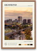StudioUBILA Richmond Wall Art Poster, Decorative Cityscape Landscape Art Prints, Home Decor Wall Art Print for Bedroom Living Room Kitchen Decorations, Unframed