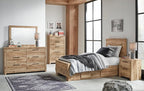 Signature Design by Ashley Hyanna Mid-Century Modern 6 Drawer Dresser, Light Brown & Beige