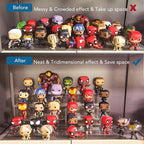 9 Inch Acrylic Shelf for Perfume Organizer in 2 Pack, 4 Tier Funko POP Shelves, Cologne Organizer Tiered Riser Display Stand, Acrylic Display for Decoration