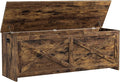 GarveeHome 47.2 in Storage Chest, Wooden Storage Bench with Safety Hinges, Easy Assembly, Large Shoe Bench for Entryway, Living Room, Bedroom