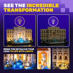 Light My Bricks LED Light Kit for Trevi Fountain 21062, Compatible with Lego Architecture Building Set, DIY Lighting Accessories for Collectible Display and Building Toys (Model Not Included)