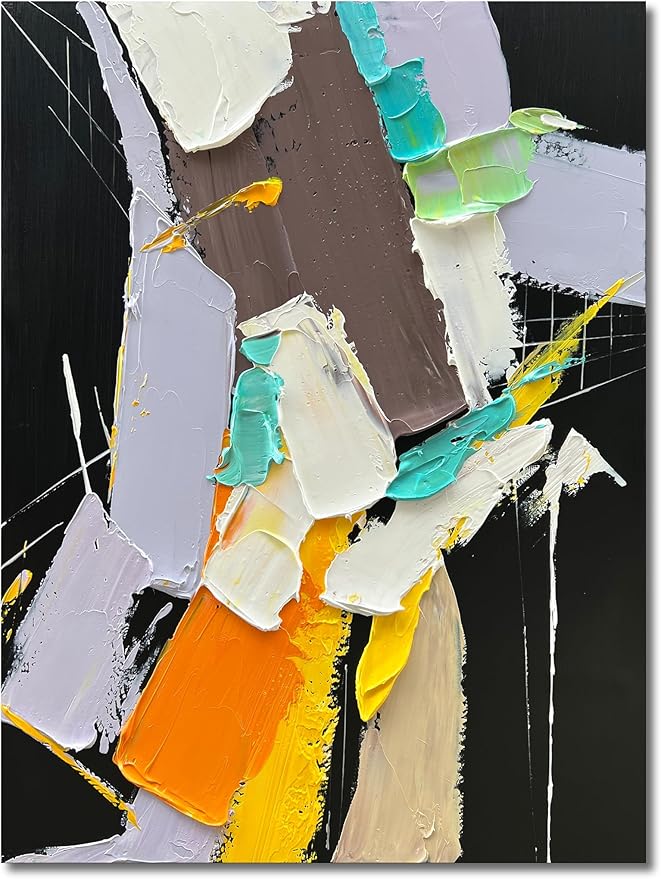 Art Modern Abstract Art Oil Painting Heavy Textured Canvas Wall Art Living Room Bedroom Corridor Office Wall Decoration 28x40 Inch