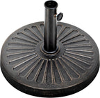 Simple Deluxe 31 LBS 18 in Heavy Duty Round Stand Market Umbrella Base for Patio Outdoor, Deck, Classic-Black