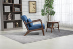KEIKI Mid Century Modern Accent Chair, Cozy Reading Chair with High-Density Foam and Included Lumbar Cushion, 250 lbs Capacity