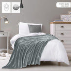 Utopia Bedding Fleece Blanket Twin Size Ash Grey (60x80 Inches) Ultra Soft Warm Lightweight Microfiber Breathable Anti-Static Cozy Winter Bed Blanket, All-Season Home Decor Gift for Men & Women