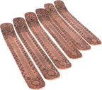 Hosley Set of 6 Metal Incense Stick Holders 9.5-Inch with Ash Catcher, Elegant Copper Finish, Ideal Gift for Wedding, Aromatherapy, Zen, Spa, Reiki, Meditation, Home Decor, Room Decor, Kitchen Decor
