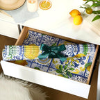 BBTO 20 Sheet Scented Drawer Liners for Dressers 15.8" x 22" Scented Fragrant Cabinet Paper Liners Non Adhesive Drawer Paper Mats for Bedroom Home Closet Shelves(Lemon)