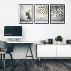 Novatique Banksy Canvas Wall Art Pop Art Wall Decor Banksy Butterfly Art Canvas Print Graffiti Picture Poster for Living Room Bedroom,12" x 16" x 3Pcs