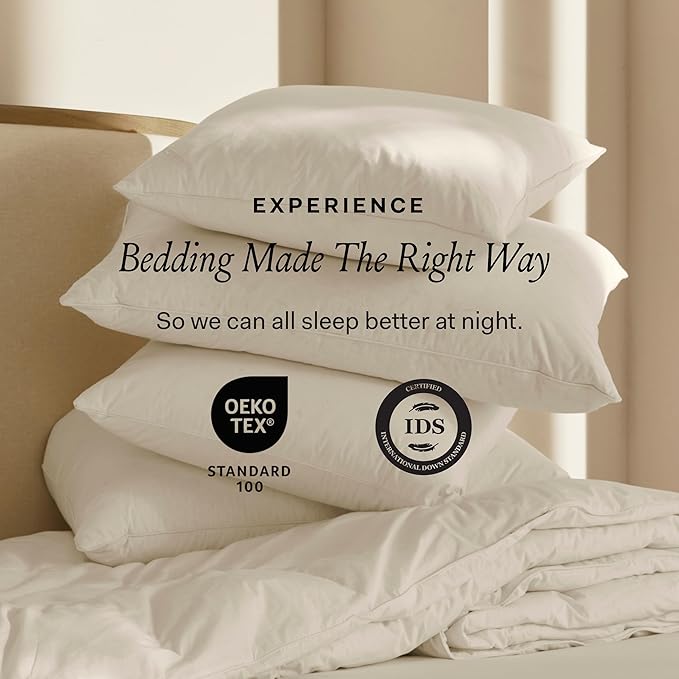 BOLL & BRANCH Down Chamber Pillow - Soft, King - Naturally Cooling Shell - Premium Comfort, Superior Support - Cruelty-Free IDS Certified Down