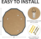 Bathroom Mirrors for Over Sink, Round Frameless Mirrors for Wall, 30x36 Inch Beveled Bathroom Mirror, Bathroom Vanity Circle Mirror for Bedroom Living Room Entryway Home Decor