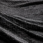 Oversized King Fleece Blanket 120x120 Inches, Seamless Soft Cozy 3D Jacquard Flannel Blanket 10'x10' Extra Large for Bed, Sofa, Couch, Travel & Camping, California King Throw, Black Leaf