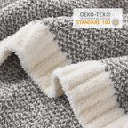 Snuggle Sac Grey Blankets Twin Size for Bed and Sofa, Reversible Super Soft Blankets Warm Cozy Knit Blankets Fuzzy Plush Blanket, Grey, 60x80 inches