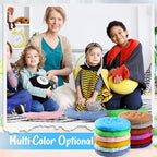 Fumete 12 Pcs Floor Pillows Cushions Seating 16 x 16 Inches Color Round Seat Reading Floor Chair Cushions for Kids Adults Classroom Home School Playing Supplies(Bright Color)