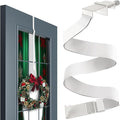 Menz Wreath Door Hanger - Adjustable Wreath Hanger for Front Door as Non-Scratch Decoration Holder for Christmas, Easter and Halloween, Decoration Hook for Christmas swags Outdoor, White