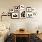 Egofine 8x10 Picture Frame Set of 4, Made of Solid Wood Multicolor Photo Frames Covered by Plexiglass 4x6 and 5x7 with Mat or 8x10 without Mat, for Table Top Display and Wall Mounting Mixed Colors