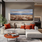 GAIDUOMAI Large Wall Art Landscape Paintings Ocean Wall Prints for Bedroom Flower Field Rustic Posters for Room Aesthetic 29x58 Inch Office Artwork