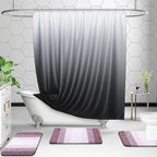 OLANLY Bathroom Rug Set 2 Piece, Soft Absorbent Microfiber Bath Rug Set, Non-Slip, Machine Wash Dry, Plush Shaggy Bath Mats for Bathroom (30"x20"+24"x16", Mauve)