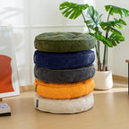 HIGOGOGO Washable Floor Pillow Cushion for Adults, Meditation Cushion Pillow, Large Round Floor Sitting, Removable Tufted Corduroy Cover, for Tatami Living Room or Yoga, 22x22 Inch, Machine Washable