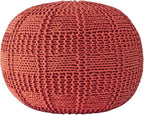 nuLOOM Berlin Casual Knitted Filled Ottoman Pouf