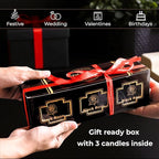 Black Rose Candle Strong Scented Soy Candel Clean Non Toxic Velas Aromáticas Gift for Women 5Oz Decorative Tin Jars with Lids Pack of 3