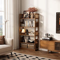 5-Tier Solid Wood Open Bookcase,Modern Display Bookshelf,Farmhouse Wide Etagere Bookcase, Freestanding Storage Cabinet for Study Room Office Living Room Flower Rack