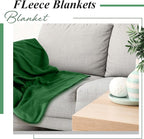 Newwiee 48 Pcs Fleece Throw Blankets Bulk 50'' x 60'' Oeko-tex Standard 100 Certified Spring Outdoor Wedding Guest Blankets Lightweight for Sleepover Donation Lap Pet Sofa Home (Green)