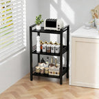 3-Tier Book Shelf, Bookcase with a Back Panel, Storage Shelves for Bedroom, Living Room & Home Storage (Black)
