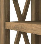 Bush Home Tall 5 Shelf Bookcase for Living Room or Home Office, Large Bookshelf, Modern Farmhouse Style, Key West Collection, Reclaimed Pine