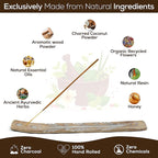 Satya Cinnamon Incense Sticks, Satya Bng (Bangalore) Insenses 15gmx12 Pack with Raajsee Incense Holder Bundle, Satya Nagchampa Natural Incense