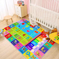 Kids Alphabet Play Game Rug - 3' x 5' ABC Numbers and Shapes Educational Learning Toddler Carpet - Kids Room Playroom Classroom Kindergarten Activity Fun Soft Non-Slip Mat