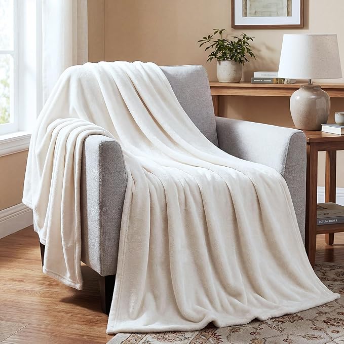 Tinideya Flannel Fleece Throw Blanket Bulk 50 x 60 Inch Soft Fleece Blanket Warm Throw Blankets Coral Blankets for Couch Sofa Home Wedding Gifts Season(Earthy Color,24 Pcs)