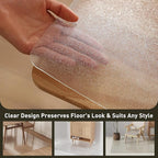 Clear Plastic Area Mat for Under Dining Table, 4'×6' Large No Slip Waterproof Vinyl Area Rug for Home, Anti-Spill Hard Floor Protector Cover, Splat Mat for Under High Chair, Easy Clean Floor Mat