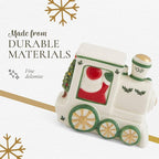 Spode Christmas Tree Miniature Village Figural Decoration, Snowy Christmas Village Set, Décor - Festive Decorations for Indoor Display, Collectible Figurines & Holiday Table Accents (Train)